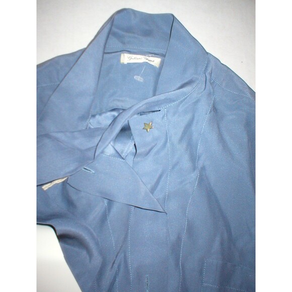 New NWT Womens Italy XS Designer Silk Blouse Top Gray Purple Golden Goose Bow - Picture 8 of 11